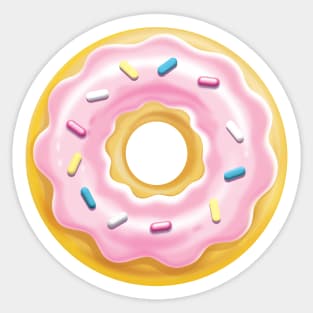 Pink donut Sticker